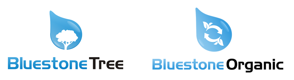 Bluestone Tree and Bluestone Organic logos side-by-side